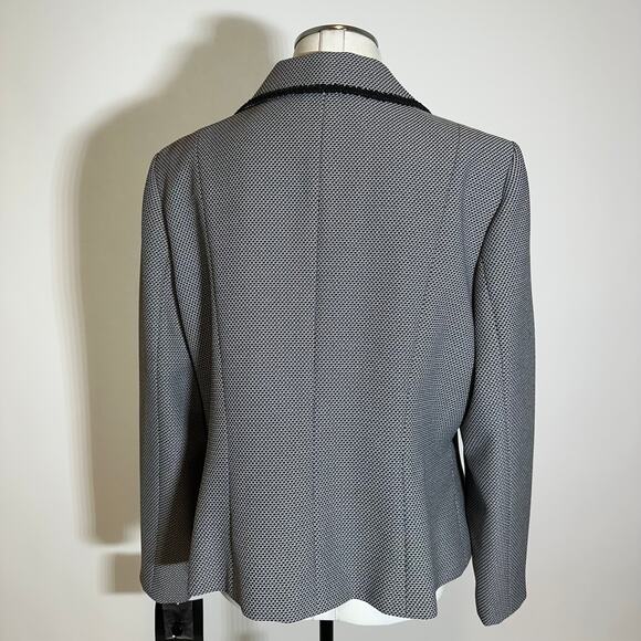 NWT Collections for Le Suit Blazer Suit Jacket Womens Size 16 Career Black/White - Picture 6 of 11